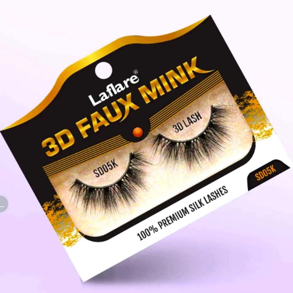 LAFLARE EYELASHES 100% PREMIUM SILK LASHES 3D FAUX MINK LASHES SD 09B